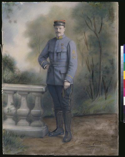 Second lieutenant of the First Infantry Regiment, 1916 by French Photographer